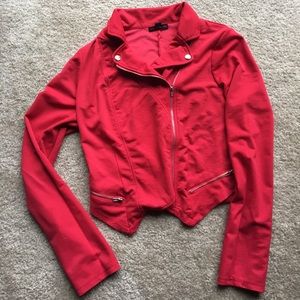 Red Zipper Accent Jacket